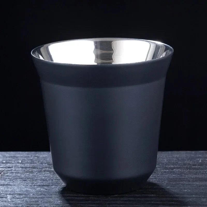 Tasse expresso inox double paroi 80 / 100 ml