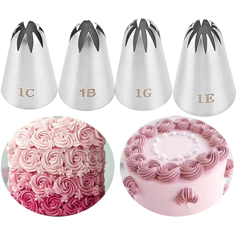 Douilles à Pâtisserie Inox pour Décoration – 4 Pièces