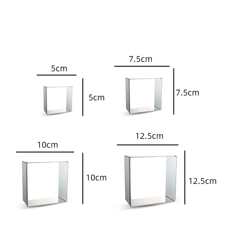 Emporte-Pièces Inox – Carrés, Rectangles ou Ovales, Lot de 4