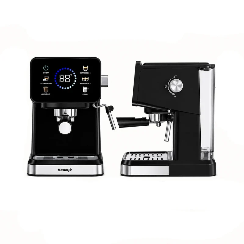 Machine à expresso semi-automatique avec mousseur à lait – Café, cappuccino et latte maison