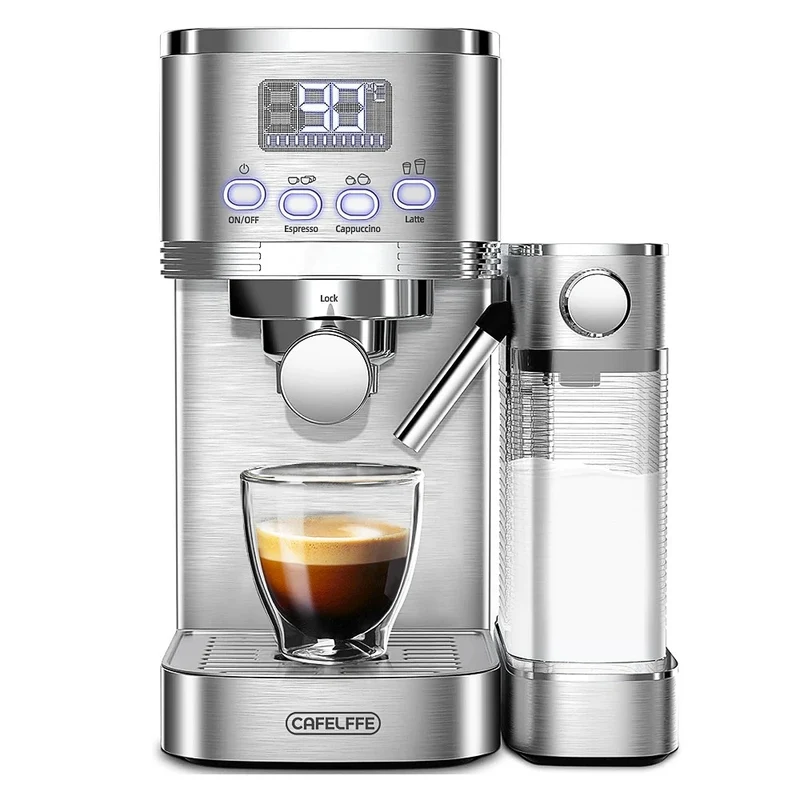 Machine à café automatique avec mousseur à lait intégré – Cappuccino et latte en un geste