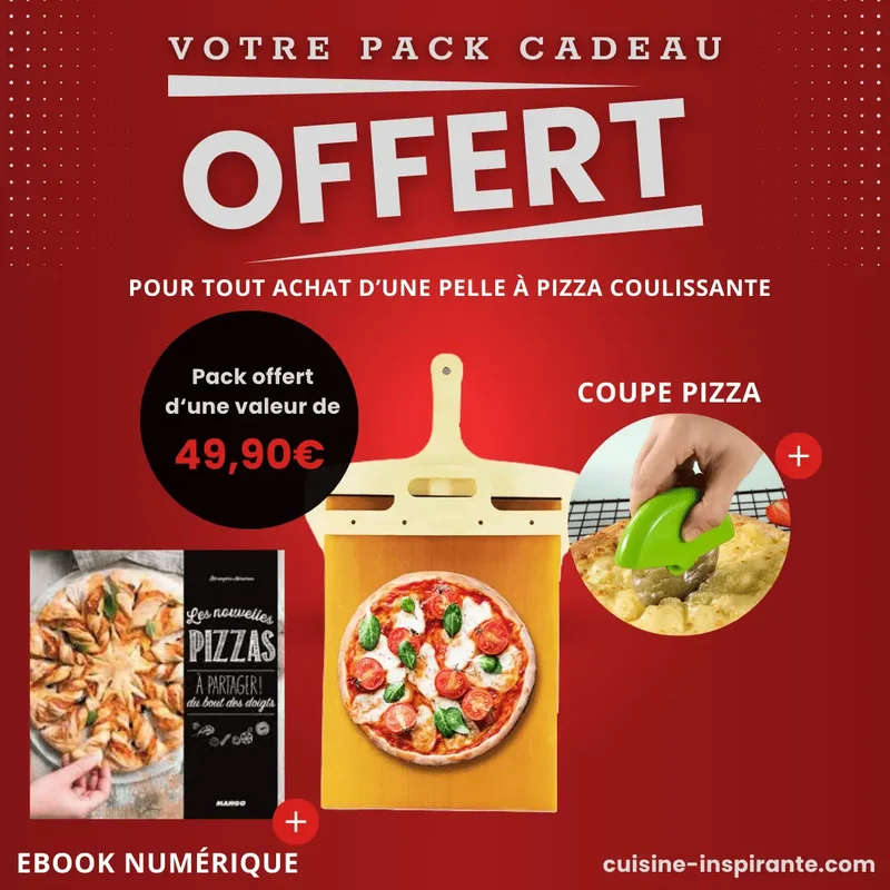 Pelle à pizza coulissante | Coupe-pizza inclus