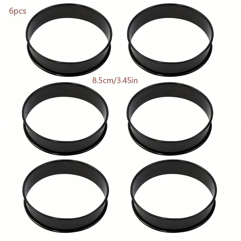 Cercles à Pâtisserie Inox Antiadhésifs – Lot de 6