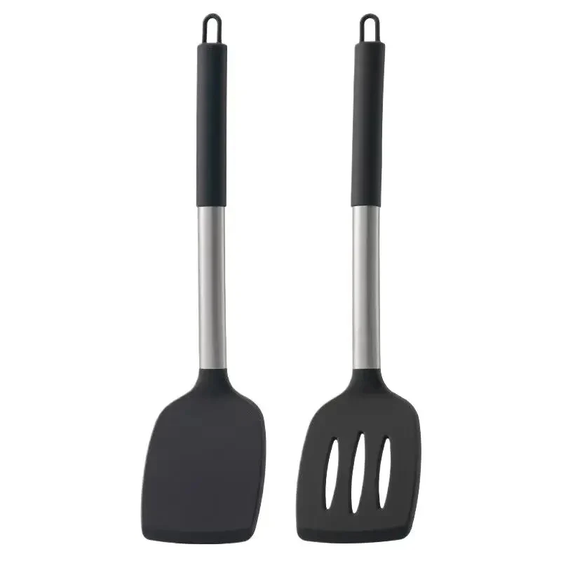 Spatules en silicone résistantes à la chaleur pour poêle antiadhésive lot de 2 – sans BPA -