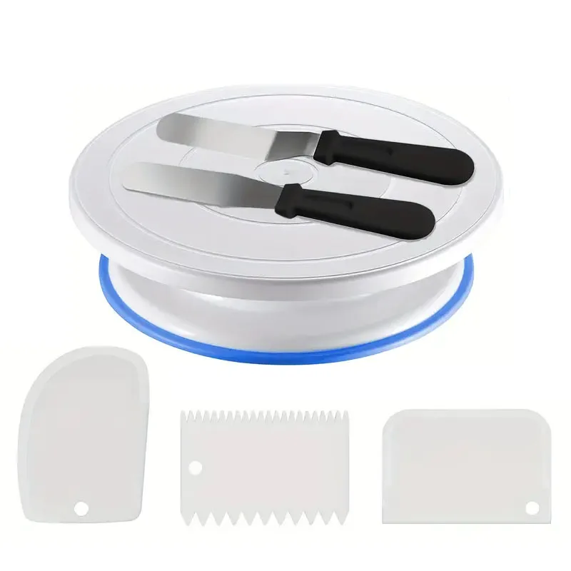 Kit plateau tournant et outils déco gâteaux complet
