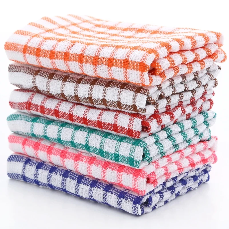 Lot de 6 Torchons de cuisine Absorbant en Coton