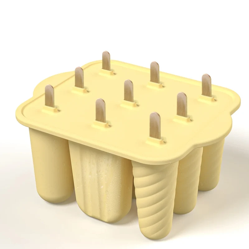 Moule à glace en silicone 12 pièces avec bâtonnets