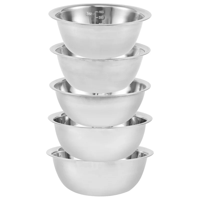 Set de 5 Bols en Acier Inoxydable empilable