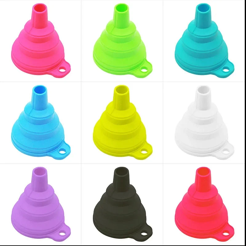 Petit Entonnoir de Cuisine Pliable en Silicone – Lot de 2