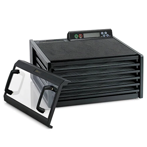 Excalibur 3548CDB Deluxe Digital Dehydrator with Timer, 5 Trays, Clear Door, Black, 120V