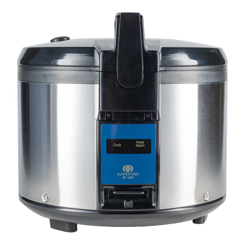 Sunpentown SC-1626 Commercial Rice Cooker, 26 Cups, Stainless Steel, 120V
