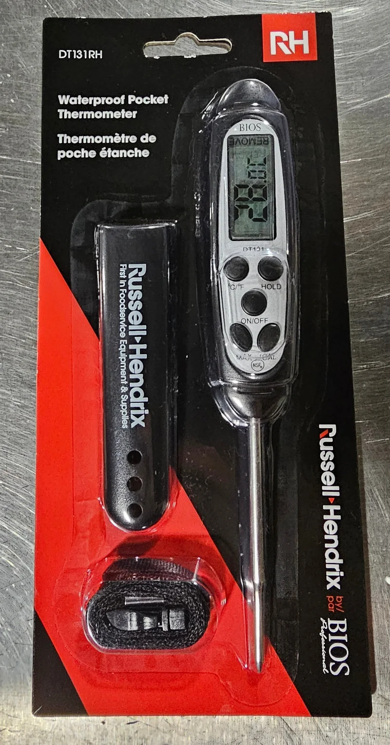 BIOS Waterproof Digital Pocket Thermometer with Russell Hendrix Logo, FINAL SALE