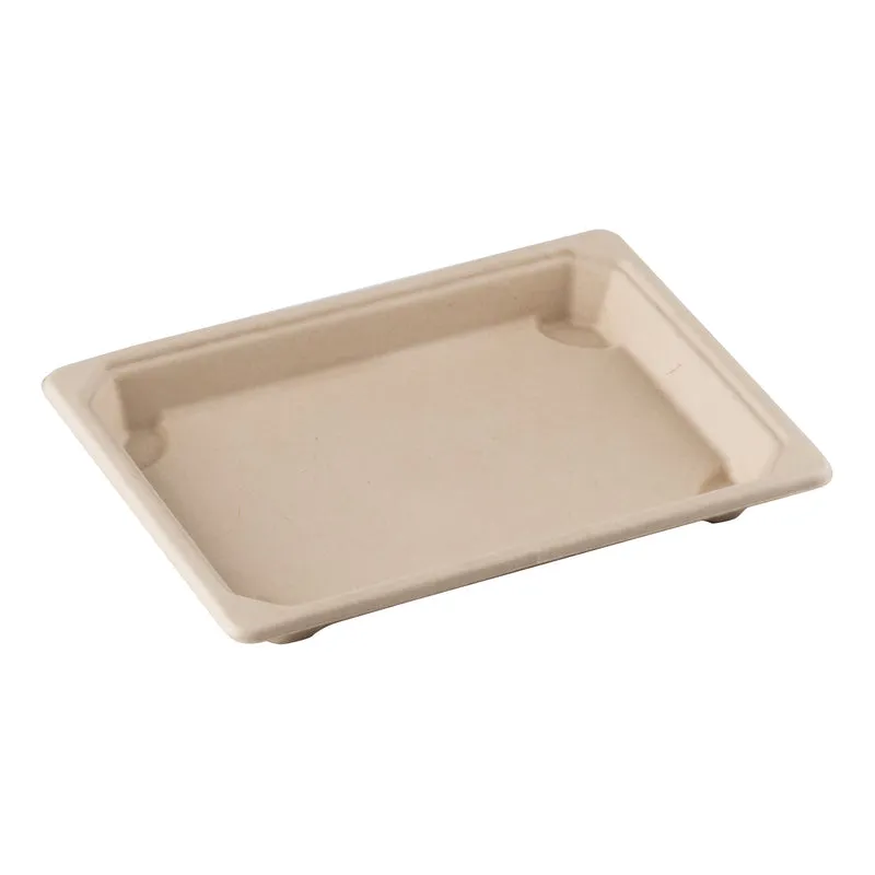 Eco Guardian Sushi Small Rectangular Tray, 7.25" x 5", Sugarcane (800-pack)