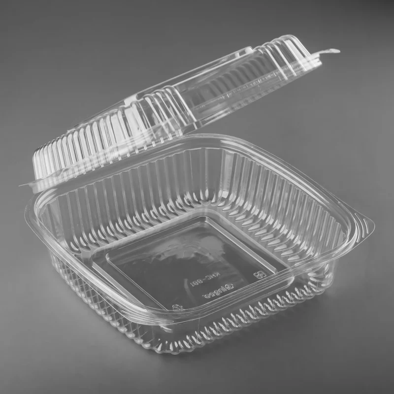 Eco-Packaging Hinged Clamshell Deli Container, 8" x 8", Clear (200-pack), FINAL SALE