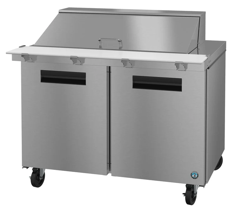 Hoshizaki SR48B-18M Double Door Mega Top Prep Table Refrigerator, 18 Pan, 48", 115V