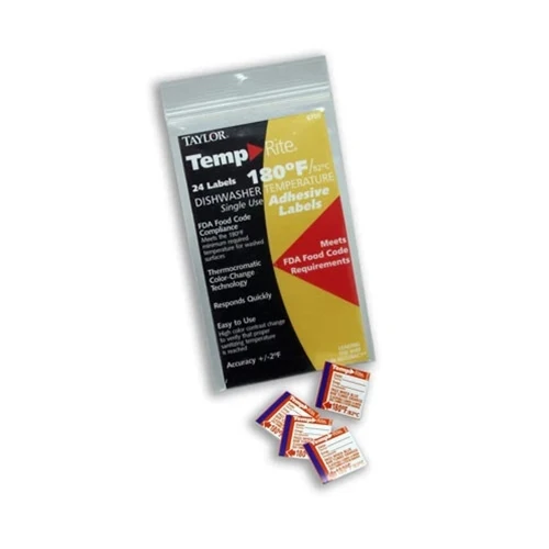 Taylor TempRite Dishwasher Test Strips, 180°F (25-pack)