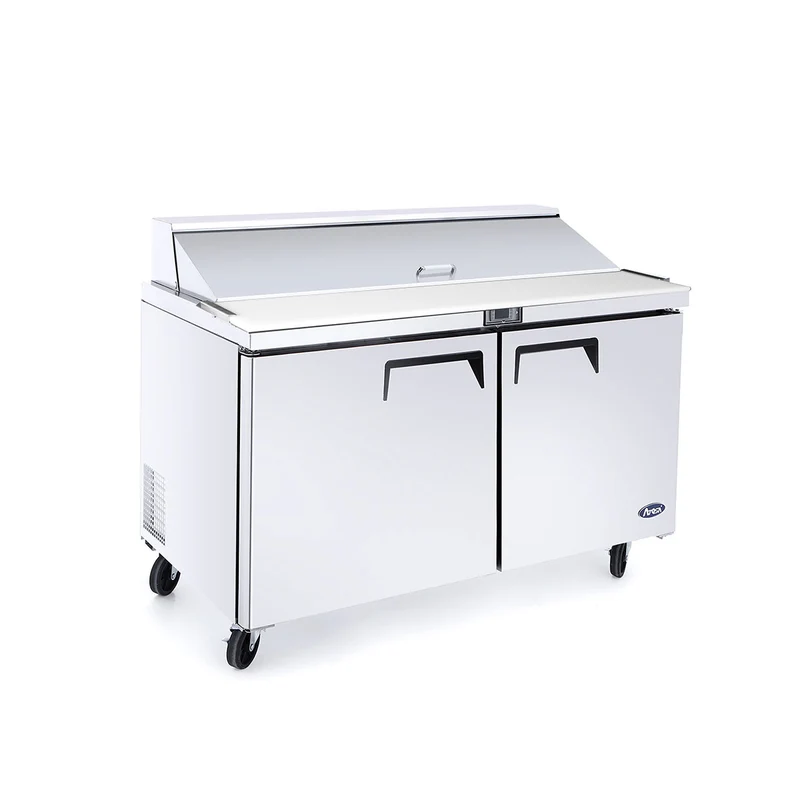 Atosa MSF8302GR Standard Top Double Door Sandwich Prep Table Refrigerator, 12 Pan, 48", 115/60/1