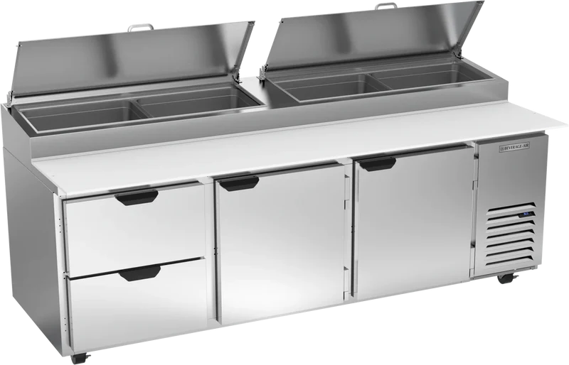 Beverage-Air DPD93HC-2 Two Drawer Two Door Pizza Prep Table, 93"