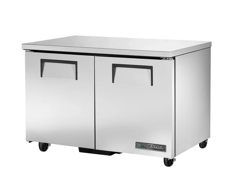 True TUC-48-HC 48" Double Door Undercounter Refrigerator, 2 1/2" Casters