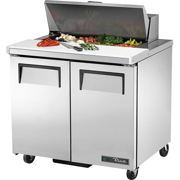 True TSSU-36-08-HC Double Door Sandwich/Salad Food Prep Table Refrigerator, 8 Pan, 36"