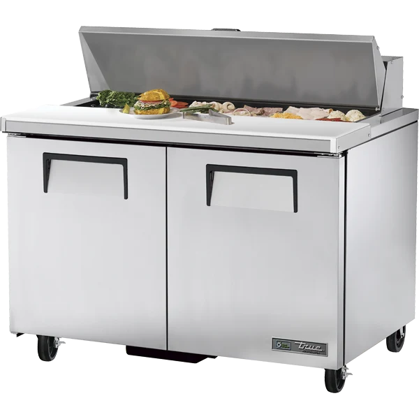 True TSSU-48-12-HC Double Door Sandwich/Salad Food Prep Table Refrigerator, 12 Pan, 48"