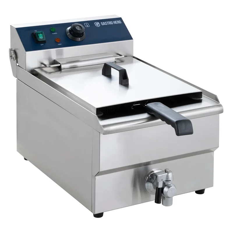Elektro-Fritteuse ECO 13 Liter mit Ablasshahn, 5000 W, 400 V