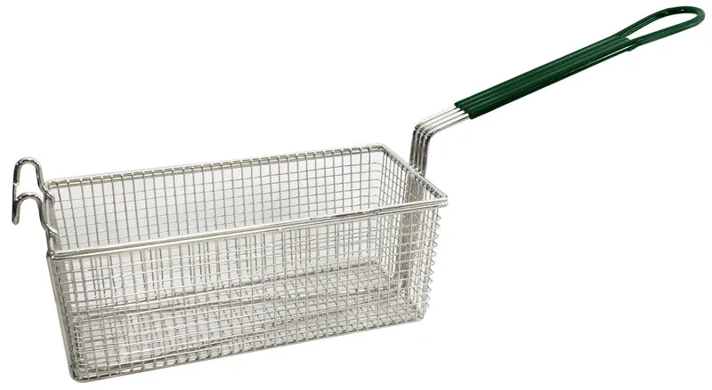 Rabco Fryer Basket, 13.25" x 6.5" x 5.75", Green Handle