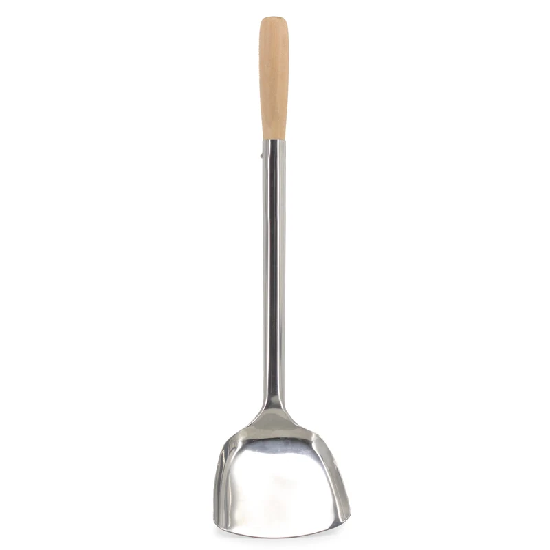 Rabco Asian / Wok Turner, 17.5" Long, Stainless Steel/Wood