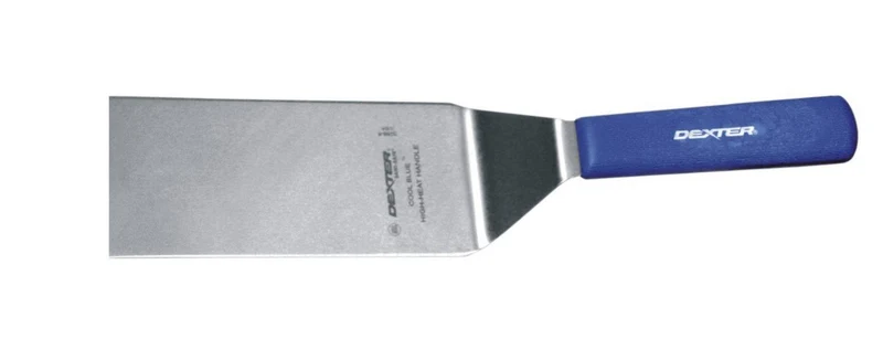 Dexter Sani-Safe Cool Blue Square Corner Turner, 8" x 3"