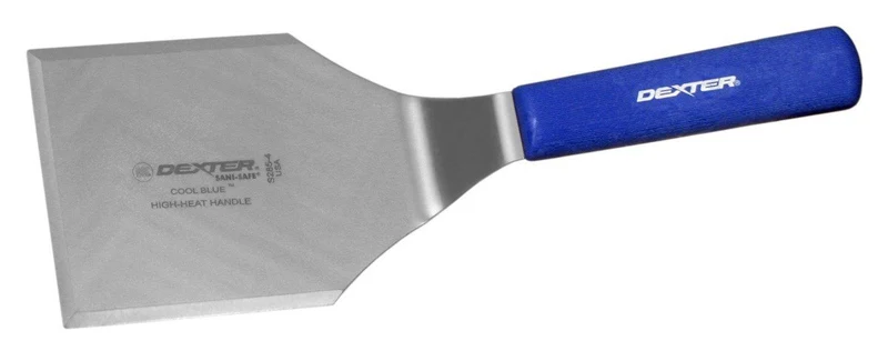 Dexter Sani-Safe Cool Blue Hamburger Turner, 5" x 4"
