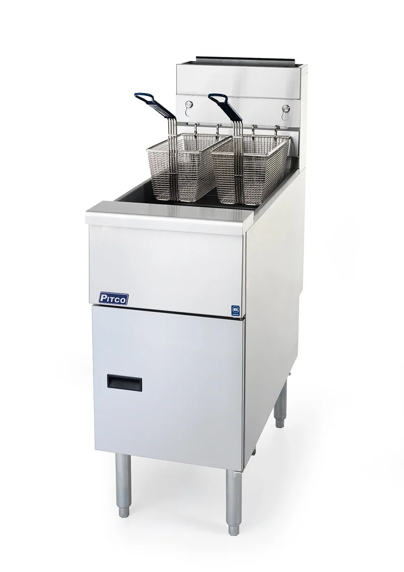 Pitco VF-35S Value Series Energy Star Economy Gas Floor Fryer, 35 lb, Natural Gas