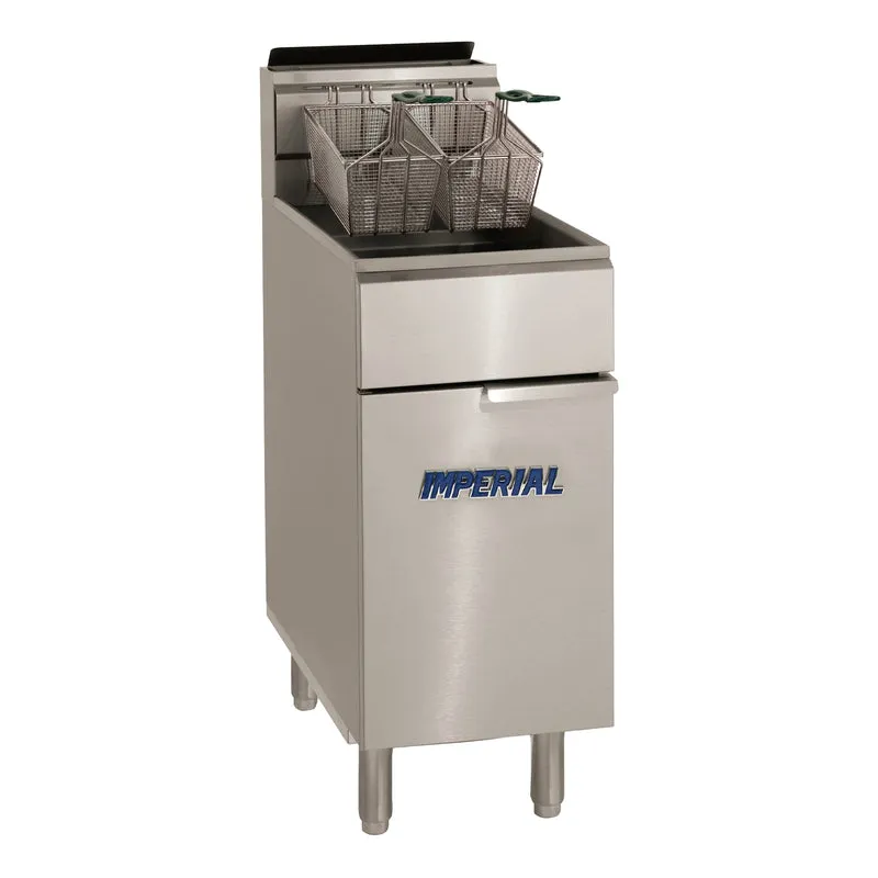 Imperial IFS-40-OP Open Pot Fryer, 40 lb, Floor Model, Natural Gas