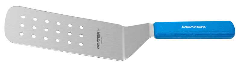 Dexter Sani-Safe Cool Blue Perforated Turner, 8" x 3"