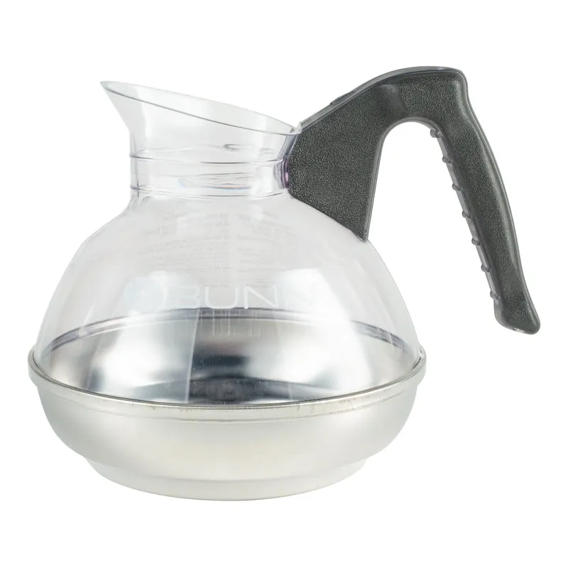 BUNN Easy Pour Coffee Decanter, Stainless Steel Base, Black Handle