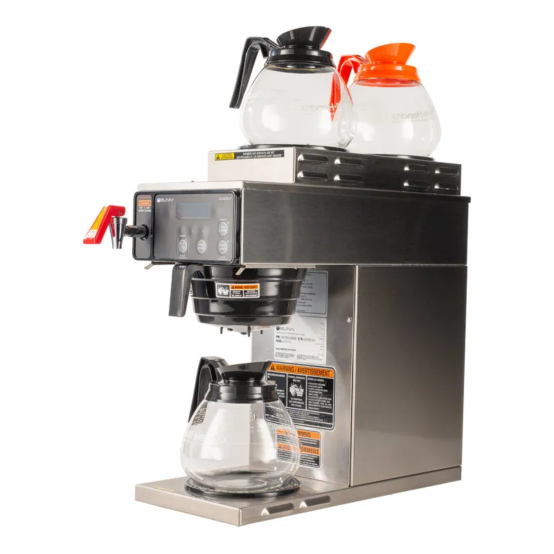 BUNN 38700.6008 AXIOM-DV-3 Coffee Brewer with Faucet, 3 Warmers, 12 Cups, Dual Voltage