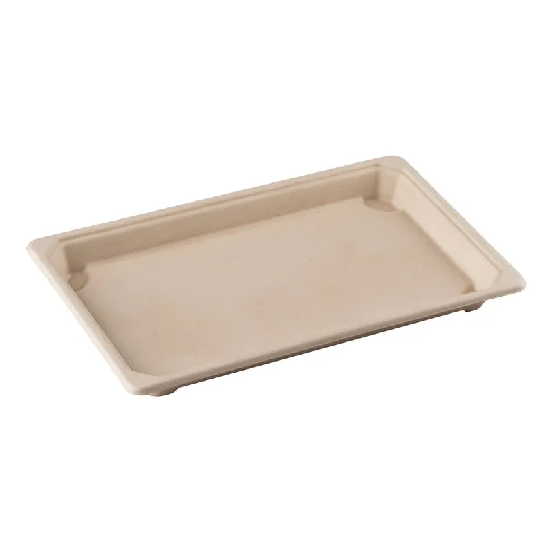 Eco Guardian Sushi Large Rectangular Tray, 9.25" x 5.75", Sugarcane (600-pack)