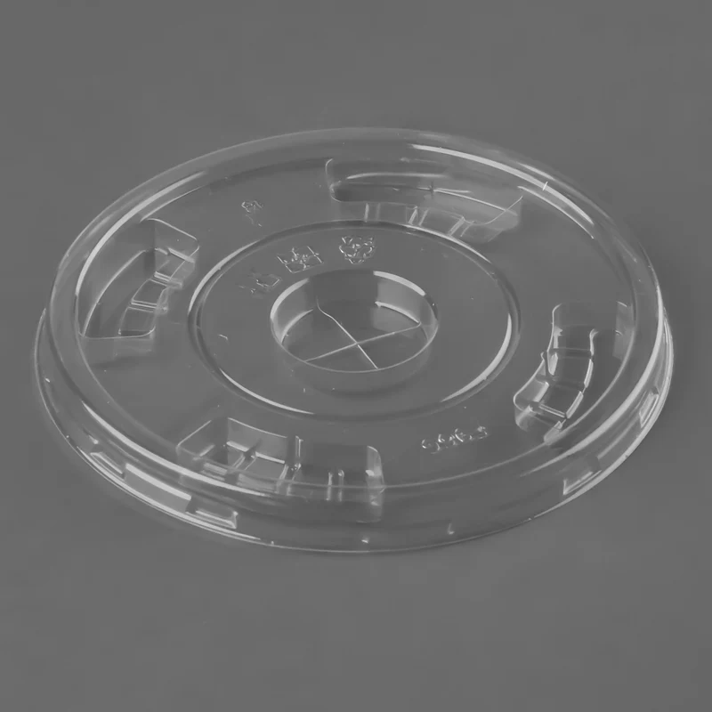 Eco Guardian Compostable Clear Cold Cup Flat Lid with Hole, PLA (1000-pack)