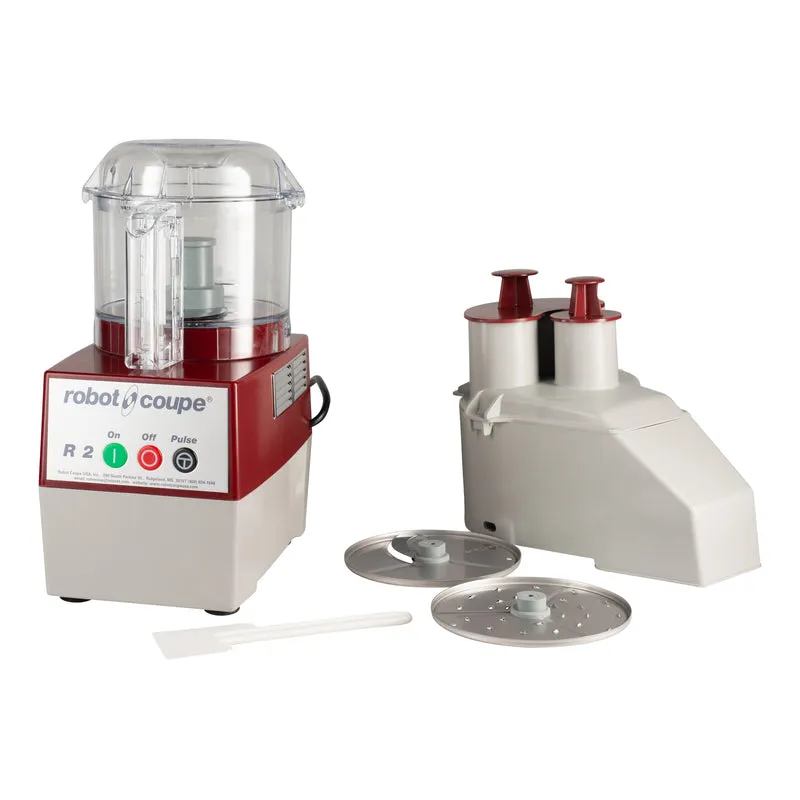 Robot Coupe R2NCLR Combination Food Processor, Clear Plastic 3 qt Bowl, 1 HP, 120V