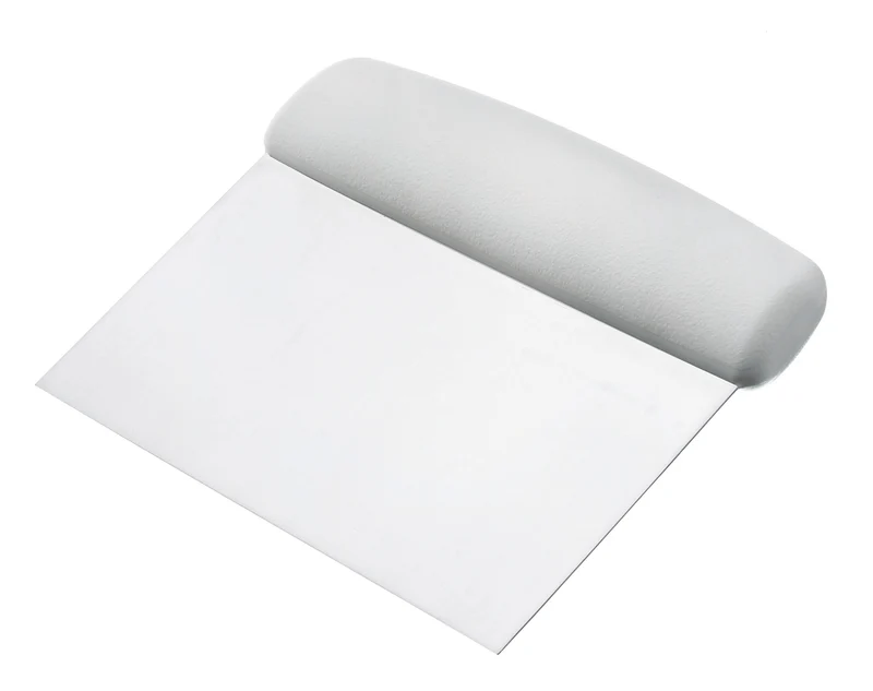 Browne Dough Cutter/Scraper, 6" x 3", White Handle