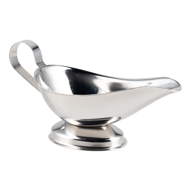 Browne Gravy Boat w Gadroon Base, Stainless Steel