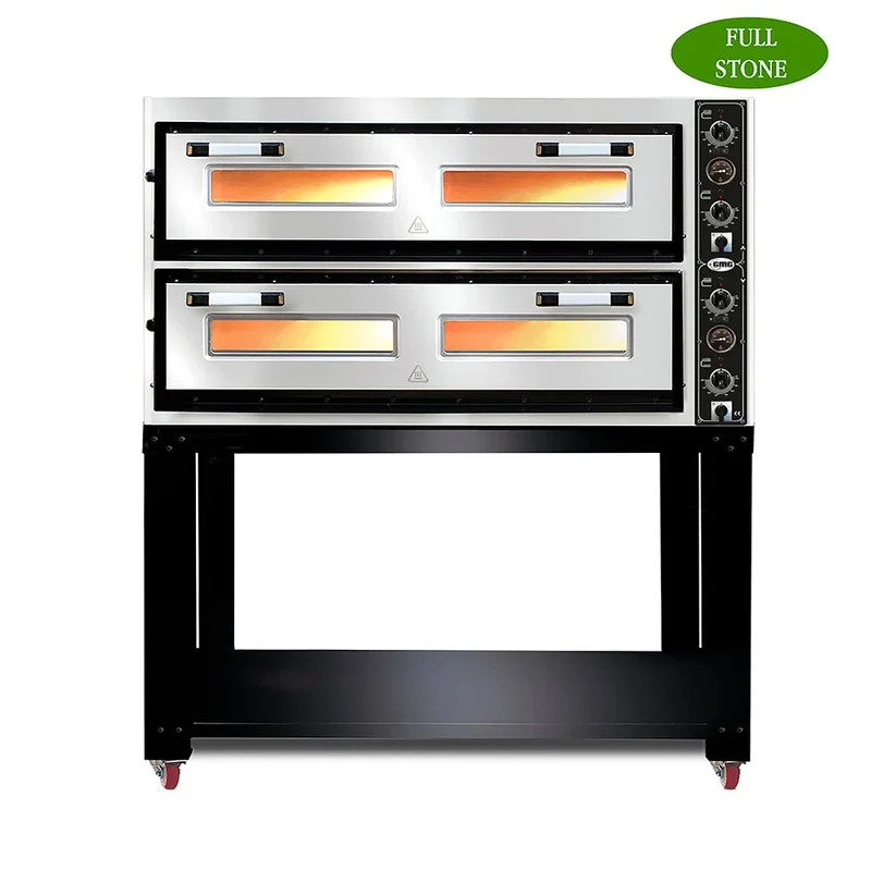 GMG Pizzaofen Classic Lux PF10570L 6+6 33cm 400V - 2 Backkammern voll Schamottstein