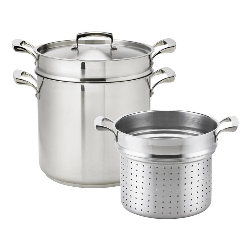 Browne Thermalloy Pasta Cooker 3 Piece Set, Stainless Steel