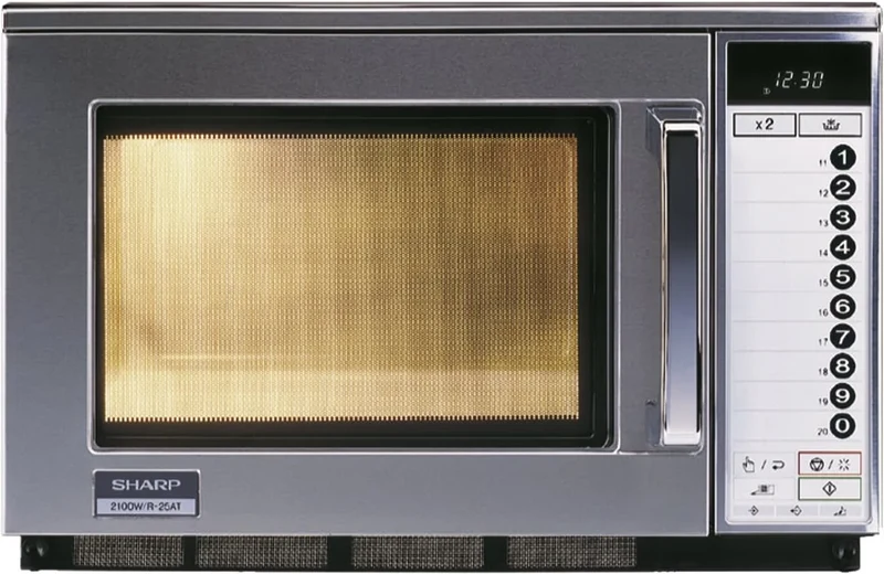 SHARP Profi-Mikrowelle-2100 W mit elektronische Bedienung und LCD-Anzeige