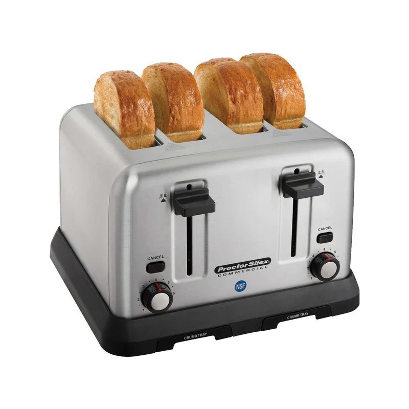 Proctor Silex 24855 4 Slice Extra-Wide Pop-Up Commercial Toaster, 1750W, 120V