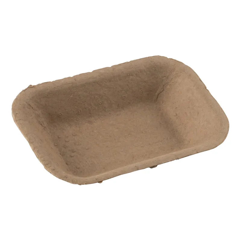 Eco-Packaging Paper Pulp Tray, Small, Brown (1000-pack)