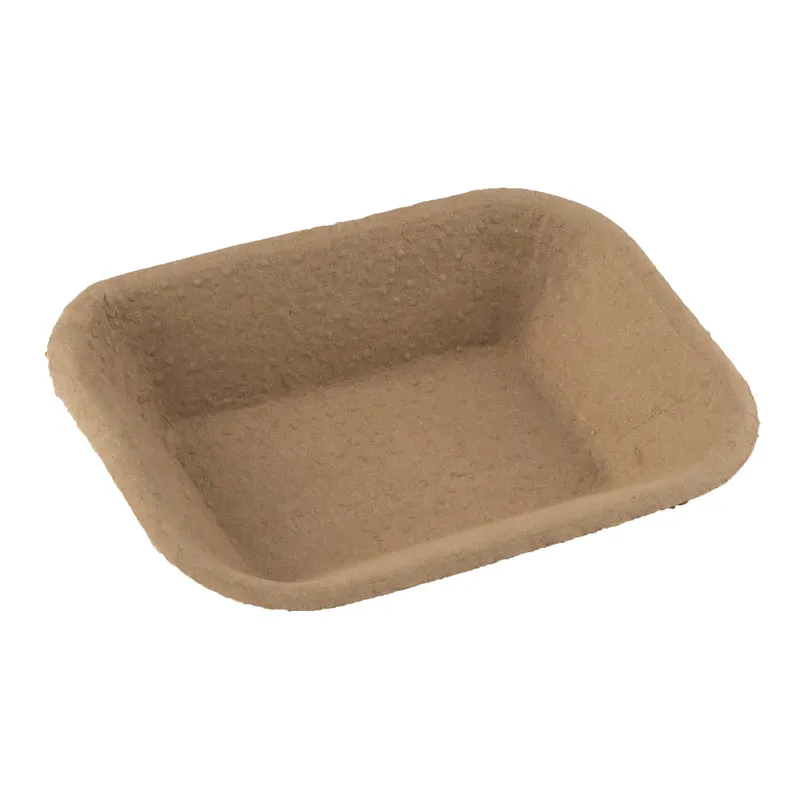 Eco-Packaging Paper Pulp Tray, Large, Brown (500-pack)