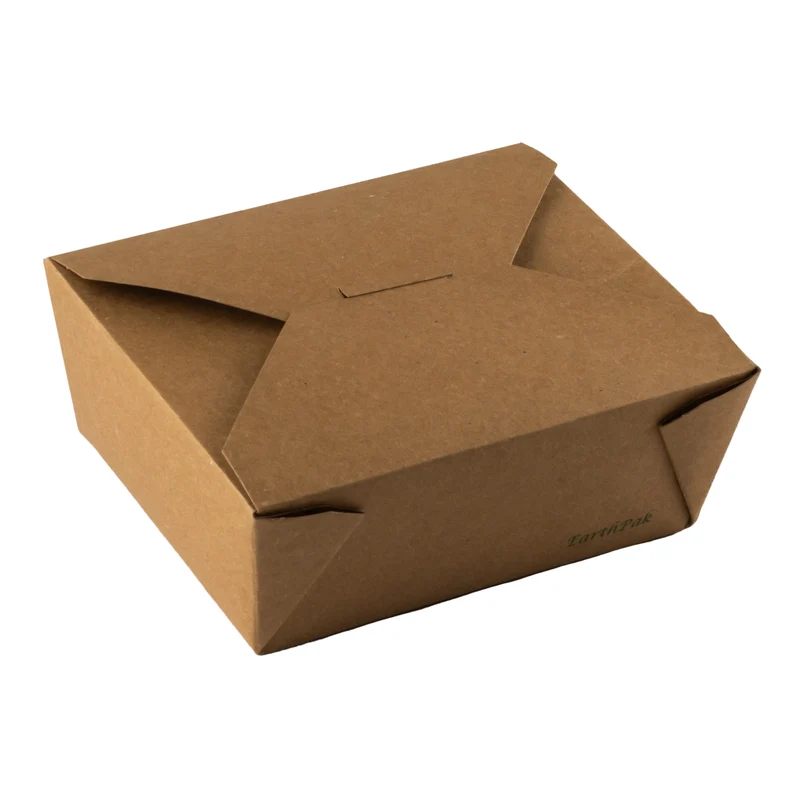 Eco-Packaging EarthPak Paper Food Box, 44 oz, Brown (300-pack)