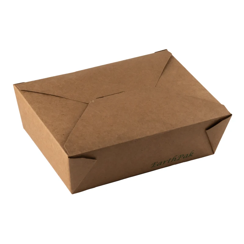 Eco-Packaging EarthPak Paper Food Box, 64 oz, Brown (200-pack)