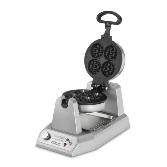 Waring WMB400X Mini Belgian Waffle Maker, 1200W, 120V