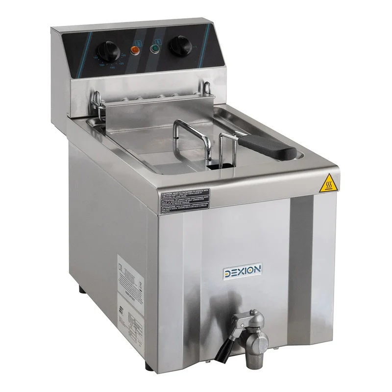 Elektro-Fritteuse Profi 8 Liter mit Ablasshahn, 400 V